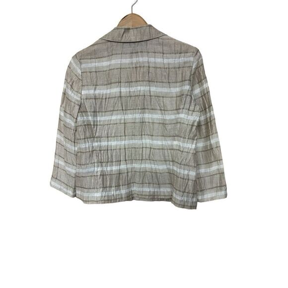 Lafayette 148 Neutral Collared Blouse - Picture 2 of 6